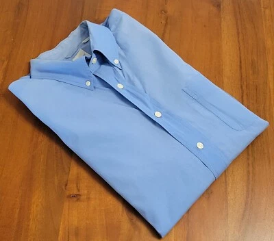 Men's J. Crew 100% Cotton Large Blue Collared Dress Shirt - Image 1 of 4