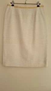 PERRI CUTTEN Cream Pencil Skirt Size 10 - Picture 1 of 8