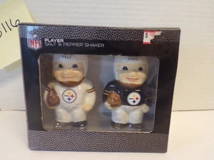 Pittsburgh Steelers Official NFL Player Salt & Pepper Shakers 2013 By Memory Co. - Picture 1 of 2