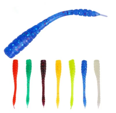 Realistic Worm Tails Lures Perch Chub Pike Trout Bass Dropshot Artificial LRF - Image 1 of 4