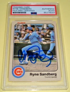 1983 Fleer #507 RYNE SANDBERG Signed Rookie Autograph RC Authentic Auto PSA/DNA - Picture 1 of 6
