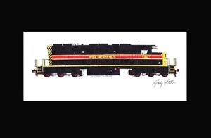 Iowa Interstate SD38-2 #150 11""x17"" Fletcher stampa opaco firmato - Foto 1 di 1