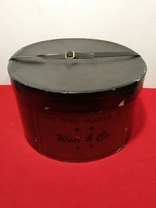 Large hat box Black with solid top(non clear top) - Picture 1 of 8