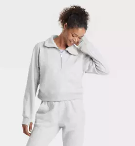 Women's Fleece Half Zip Pullover Sweatshirt - All In Motion Size Medium - Picture 1 of 3