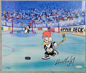 Wayne Gretzky Signed Autographed 10X12 Animation Cell Woody Woodpecker UDA Auto