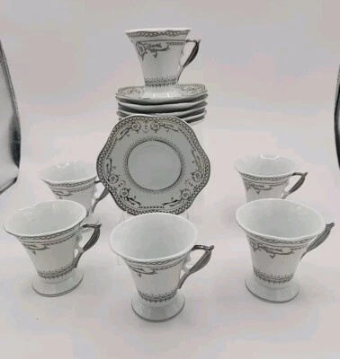 Juego de 6 tazas y platillos D'Lusso Design T. Bavaria Demi ¡Hermoso!  Foto 1 de 4