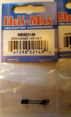 LOT OF HELIMAX AXE 100 FP PART #HMXE2149 SERVO LINKAGES & HMXE2151 CANOPY SERVE - Image 1 of 4