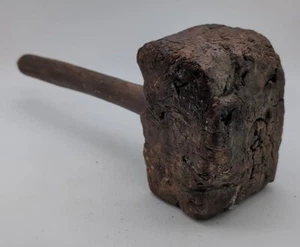 Antique Primitive Wooden Mallet Tool Woodworking Hammer Handmade - Picture 1 of 16