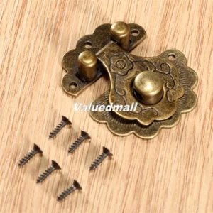 Drawer Cabinet Jewelry Wooden Case Box Lock Staple Latch Hasp Latch Hasp Replace - Picture 1 of 4