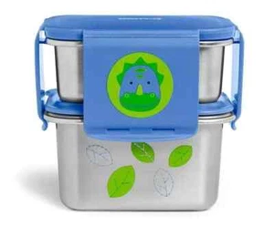SKIP HOP Zoo Kit Pranzo in Acciaio Inox - Dino - Senza BPA - Foto 1 di 4