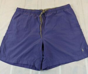 POLO RALPH LAUREN Elastic Drawstring Waist Purple Swim Shorts Men's' Size Medium