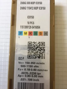 Iscar - 10 x neue Hartmetall-Dreheinsätze DNMG 110412-M3P IC8150 CNC - Bild 1 von 2