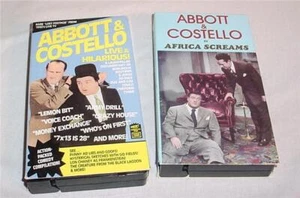 VINTAGE 1980S ABBOTT & COSTELLO VHS TAPES LIVE & HILARIOUS AND AFRICA SCREAMS - Picture 1 of 1