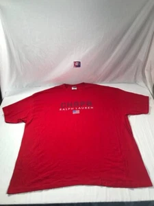Vintage Chaps Ralph Lauren Shirt Men’s XXL 2XL Big Red Short Sleeve Logo 2XB - Picture 1 of 6