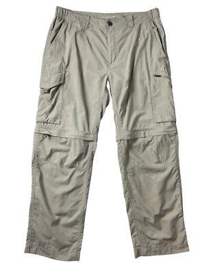 Pantalones cortos cargo convertibles Columbia Omni-Shade para hombre talla 34 beige Gorpcore Foto 1 de 4