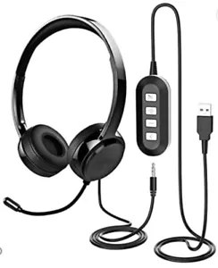 Mpow Ear-Pad Wired Headset - Black (MPPA071AB) NO BOX - Picture 1 of 12