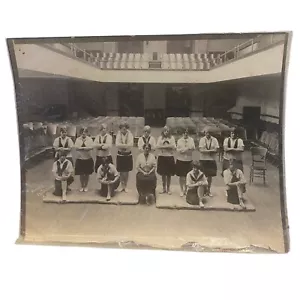 Foto squadra ginnastica ragazza C. 1920 Edward Little High School Auburn Maine 8x10 - Foto 1 di 3