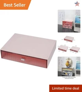 Desk Drawer Organizer - Stackable Storage for Stationery & Office Supplies - Red - Picture 1 of 8