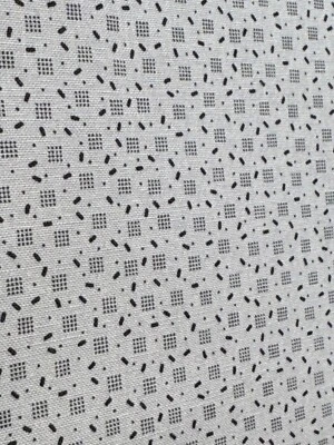 Jo Morton Moda Shirtings Cotton Fabric 1/2 yard x 44" Neutral Cream with Black - Image 1 of 4