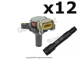 BMW e36 e38 e39 e46 e53 Ignition Coil w/ Spark Plug Connector Set of 12 OEM  - Picture 1 of 1