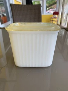Tarro utilitario o de almacenamiento Hazel Atlas Platonite vintage con tapa de plástico vacío - Imagen 1 de 5