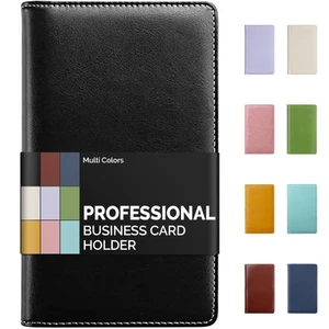 Leather Professional Business Card Book Holder Organizer, 240 Capacity Credit... - Picture 1 of 7
