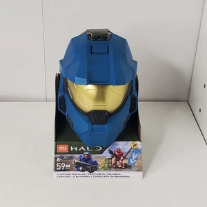 Halo Infinite Mega Construx Capture The Flag GWY98 Blue Helmet 59 Pieces Toy New - Picture 1 of 7