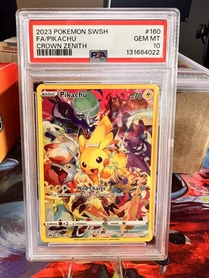 Pikachu (Secret) 160/159 Crown Zenith Holo PSA 10 - Image 1 of 2