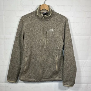 The North Face Gordon Lyons Fleece Jacket Mens Size Medium Full Zip Tan Beige - Picture 1 of 13