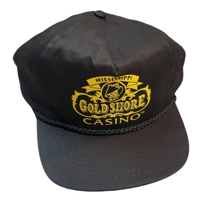 Vintage Black Mississippi Gold shore Casino Hat. Adjustable Size. - Image 1 of 4