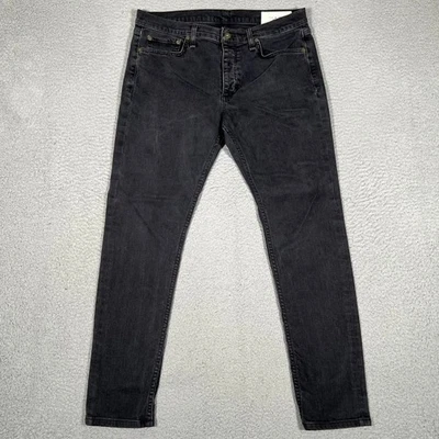 Rag & Bone Jeans Mens 33x29 Black Fit 1 Skinny Leg Casual Denim Casual Preppy - Image 1 of 4