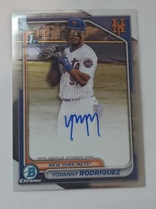 2024 Bowman Chrome Yovanny Rodriguez 1° Bowman Prospect Auto New York Mets - Foto 1 di 6