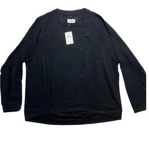 Lou & Grey Black Signaturesoft Plush Crewneck Sweatshirt XL New Cozy Soft - Picture 1 of 9