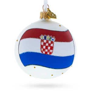 Flag of Croatia Glass Ball Ornament - Picture 1 of 4