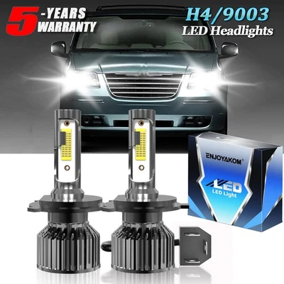 For Chrysler Town & Country 1978-1988 LED Headlight Bulb High Low Beam 2x H4 - Image 1 of 4