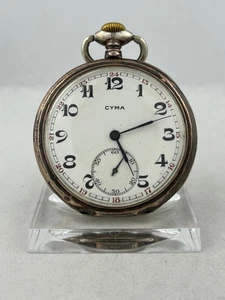 Taschenuhr Cyma Handaufzug aus 0,800er Silber, funktioniert - Picture 1 of 6