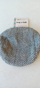 Small Smart Stylish Grey Tweed Dog Puppy Hat Cap - Picture 1 of 3