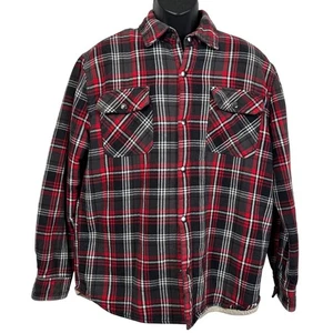 Big Mac JCPenney Fleece Plaid Snap Work Jacket Mens L Vintage Preppy - Picture 1 of 7