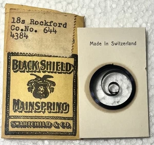 VINTAGE TASCHENUHR HAUPTFEDER MAINSPRING ROCKFORD GR. 18 18ER S18 NOS 644 - Bild 1 von 1