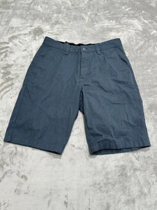 Volcom Shorts Men's Size 30 Blue Chino Casual Stretch Zipper Button 10" Inseam - Picture 1 of 5