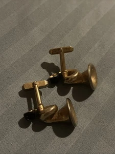 Vintage Manschettenknöpfe goldfarben Tuba Herren » - Bild 1 von 2