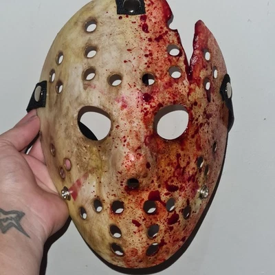 Friday The 13th Inspired Horror Hockey Mask Halloween Prop Jason Mask Hand Made