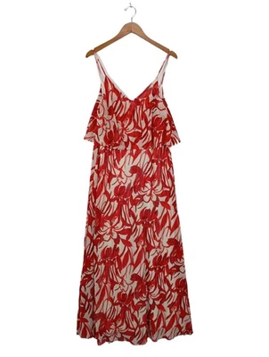 MANGO Vestido tipo overol Mujeres Vestido Talla EU 40 rojo-blanco puro elegante - Imagen 1 de 4