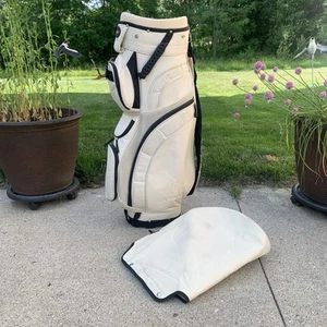 Lopez Cart Bag 6-way Off White w/Rain Cover - Picture 1 of 13