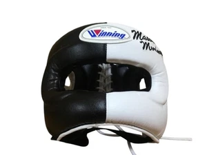 Winning FG-5000 Headgear Black/White L 57-62cm Pro Boxing Gear Japan Excellent - Picture 1 of 9
