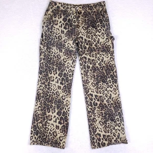 Pinkymoor Hose Leopardenmuster Größe L 100% Baumwolle gerades Bein Statement - Bild 1 von 11