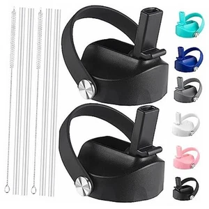 Straw Lid Compatible with 12 16 18 32 40 oz Wide Mouth Hydro Flask, Lids with - Picture 1 of 7