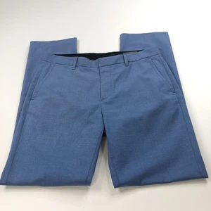Bonobos Tuesday Slim 33x32 (Fits 34W 32L) Flat Front Dress Pants Blue - Picture 1 of 10