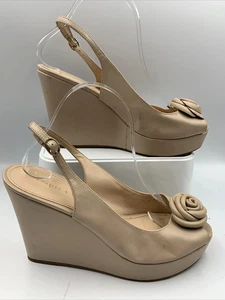 Charles und Keith beige Keilabsatz. Slingback Größe 7. Eu40 - Bild 1 von 19