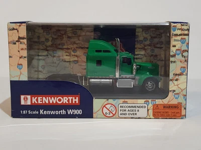 Kenworth w900 Semi Truck Tractor Norscot  1:87 Scale Model Green Big Truck - Image 1 of 4